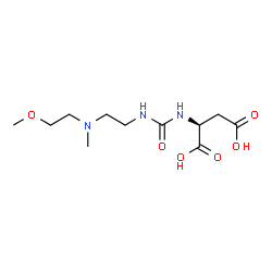 ChemSpider 2D Image | N-({2-[(2-Methoxyethyl)(methyl)amino]ethyl}carbamoyl)-L-aspartic acid | C11H21N3O6
