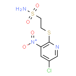 ChemSpider 2D Image | 2-[(5-Chloro-3-nitro-2-pyridinyl)sulfanyl]ethanesulfonamide | C7H8ClN3O4S2