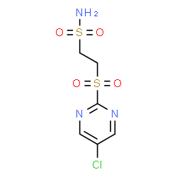 ChemSpider 2D Image | 2-[(5-Chloro-2-pyrimidinyl)sulfonyl]ethanesulfonamide | C6H8ClN3O4S2