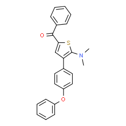 ChemSpider 2D Image | [5-(Dimethylamino)-4-(4-phenoxyphenyl)-2-thienyl](phenyl)methanone | C25H21NO2S