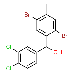 ChemSpider 2D Image | (2,5-Dibromo-4-methylphenyl)(3,4-dichlorophenyl)methanol | C14H10Br2Cl2O