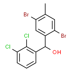 ChemSpider 2D Image | (2,5-Dibromo-4-methylphenyl)(2,3-dichlorophenyl)methanol | C14H10Br2Cl2O