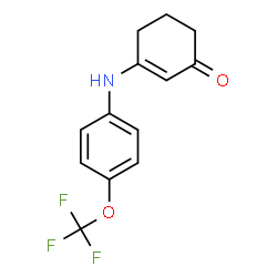 ChemSpider 2D Image | 3-((4-(Trifluoromethoxy)phenyl)amino)cyclohex-2-en-1-one | C13H12F3NO2