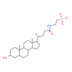 ChemSpider 2D Image | 2-[(3-Hydroxy-24-oxocholan-24-yl)amino]ethanesulfonate | C26H44NO5S
