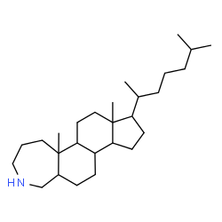 ChemSpider 2D Image | 5a,7a-Dimethyl-8-(6-methyl-2-heptanyl)octadecahydrocyclopenta[5,6]naphtho[2,1-c]azepine | C27H49N