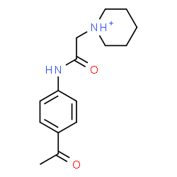 ChemSpider 2D Image | 1-{2-[(4-Acetylphenyl)amino]-2-oxoethyl}piperidinium | C15H21N2O2