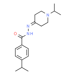 ChemSpider 2D Image | 4-Isopropyl-N'-(1-isopropyl-4-piperidinylidene)benzohydrazide | C18H27N3O
