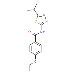 ChemSpider 2D Image | 4-Ethoxy-N-(5-isopropyl-1,3,4-thiadiazol-2-yl)benzamide | C14H17N3O2S