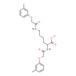 ChemSpider 2D Image | Methyl N~2~,N~6~-bis[(3-methylphenoxy)acetyl]lysinate | C25H32N2O6