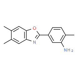 ChemSpider 2D Image | 5-(5,6-Dimethyl-1,3-benzoxazol-2-yl)-2-methylaniline | C16H16N2O