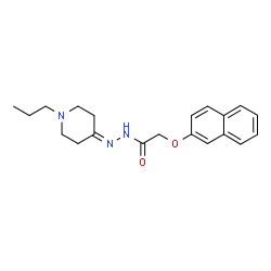 ChemSpider 2D Image | 2-(2-Naphthyloxy)-N'-(1-propyl-4-piperidinylidene)acetohydrazide | C20H25N3O2