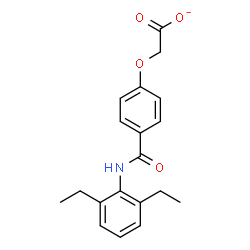 ChemSpider 2D Image | {4-[(2,6-Diethylphenyl)carbamoyl]phenoxy}acetate | C19H20NO4