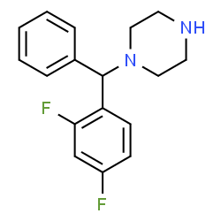 ChemSpider 2D Image | 1-[(2,4-Difluorophenyl)(phenyl)methyl]piperazine | C17H18F2N2