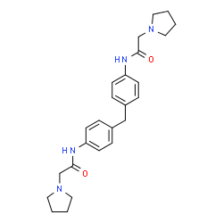 ChemSpider 2D Image | N,N'-(Methylenedi-4,1-phenylene)bis[2-(1-pyrrolidinyl)acetamide] | C25H32N4O2