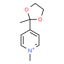 ChemSpider 2D Image | 1-Methyl-4-(2-methyl-1,3-dioxolan-2-yl)pyridinium | C10H14NO2