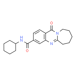 ChemSpider 2D Image | N-Cyclohexyl-12-oxo-6,7,8,9,10,12-hexahydroazepino[2,1-b]quinazoline-3-carboxamide | C20H25N3O2