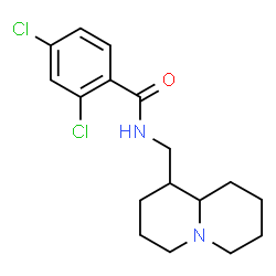 ChemSpider 2D Image | 2,4-Dichloro-N-(octahydro-2H-quinolizin-1-ylmethyl)benzamide | C17H22Cl2N2O