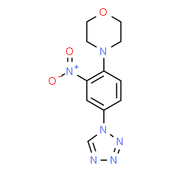 ChemSpider 2D Image | 4-[2-Nitro-4-(1H-tetrazol-1-yl)phenyl]morpholine | C11H12N6O3