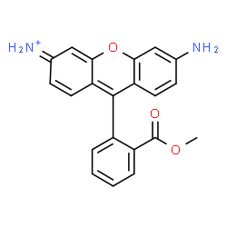 ChemSpider 2D Image | 6-Amino-9-[2-(methoxycarbonyl)phenyl]-3H-xanthen-3-iminium | C21H16N2O3