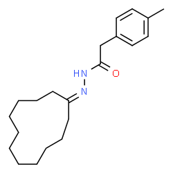 ChemSpider 2D Image | N'-Cyclododecylidene-2-(4-methylphenyl)acetohydrazide | C21H32N2O