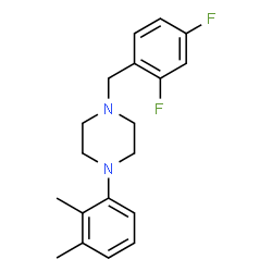 ChemSpider 2D Image | 1-(2,4-Difluorobenzyl)-4-(2,3-dimethylphenyl)piperazine | C19H22F2N2