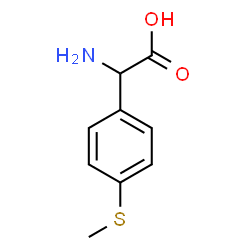 ChemSpider 2D Image | Amino[4-(methylsulfanyl)phenyl]acetic acid | C9H11NO2S