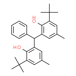ChemSpider 2D Image | 2,2'-(Phenylmethylene)bis[4-methyl-6-(2-methyl-2-propanyl)phenol] | C29H36O2