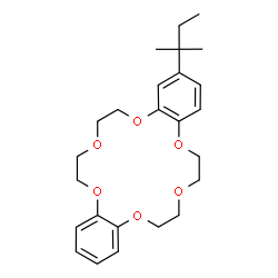 ChemSpider 2D Image | 2-(2-Methyl-2-butanyl)-6,7,9,10,17,18,20,21-octahydrodibenzo[b,k][1,4,7,10,13,16]hexaoxacyclooctadecine | C25H34O6