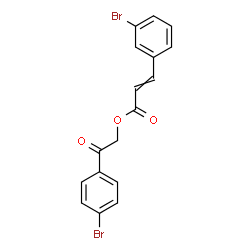 ChemSpider 2D Image | 2-(4-Bromophenyl)-2-oxoethyl 3-(3-bromophenyl)acrylate | C17H12Br2O3