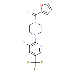 ChemSpider 2D Image | {4-[3-Chloro-5-(trifluoromethyl)-2-pyridinyl]-1-piperazinyl}(2-furyl)methanone | C15H13ClF3N3O2