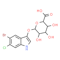 ChemSpider 2D Image | 5-Bromo-6-chloro-1H-indol-3-yl hexopyranosiduronic acid | C14H13BrClNO7