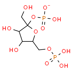 ChemSpider 2D Image | 2-O-(Hydroxyphosphinato)-6-O-phosphonohex-2-ulofuranose | C6H13O12P2