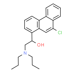 ChemSpider 2D Image | 1-(9-Chloro-1-phenanthryl)-2-(dipropylamino)ethanol | C22H26ClNO