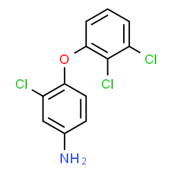 ChemSpider 2D Image | 3-Chloro-4-(2,3-dichlorophenoxy)aniline | C12H8Cl3NO