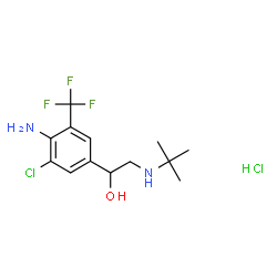 ChemSpider 2D Image | Mabuterol hydrochloride | C13H19Cl2F3N2O