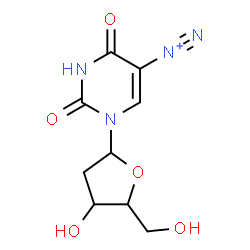 ChemSpider 2D Image | 1-(2-Deoxypentofuranosyl)-2,4-dioxo-1,2,3,4-tetrahydro-5-pyrimidinediazonium | C9H11N4O5