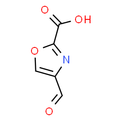 ChemSpider 2D Image | 4-Formyl-1,3-oxazole-2-carboxylic acid | C5H3NO4