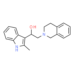 ChemSpider 2D Image | 2-(3,4-Dihydro-2(1H)-isoquinolinyl)-1-(2-methyl-1H-indol-3-yl)ethanol | C20H22N2O