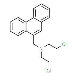 ChemSpider 2D Image | 2-Chloro-N-(2-chloroethyl)-N-(9-phenanthrylmethyl)ethanamine | C19H19Cl2N