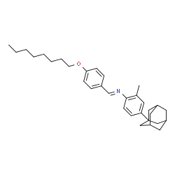 ChemSpider 2D Image | (E)-N-[4-(Adamantan-1-yl)-2-methylphenyl]-1-[4-(octyloxy)phenyl]methanimine | C32H43NO