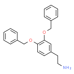 ChemSpider 2D Image | 3,4-BIS(BENZYLOXY)PHENETHYLAMINE | C22H23NO2