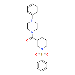 ChemSpider 2D Image | (4-Phenyl-1-piperazinyl)[1-(phenylsulfonyl)-3-piperidinyl]methanone | C22H27N3O3S