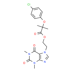 ChemSpider 2D Image | Theofibrate | C19H21ClN4O5