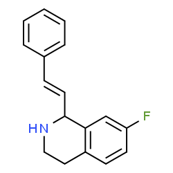 ChemSpider 2D Image | 7-Fluoro-1-[(E)-2-phenylvinyl]-1,2,3,4-tetrahydroisoquinoline | C17H16FN