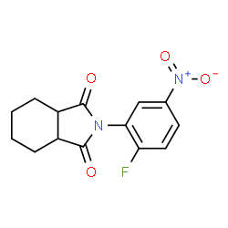 ChemSpider 2D Image | 2-(2-Fluoro-5-nitrophenyl)hexahydro-1H-isoindole-1,3(2H)-dione | C14H13FN2O4