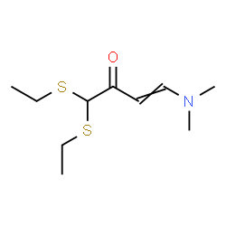 ChemSpider 2D Image | 4-(Dimethylamino)-1,1-bis(ethylsulfanyl)-3-buten-2-one | C10H19NOS2