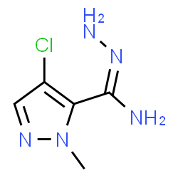 ChemSpider 2D Image | 4-Chloro-1-methyl-1H-pyrazole-5-carbohydrazonamide | C5H8ClN5