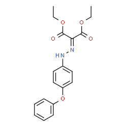 ChemSpider 2D Image | Diethyl [(4-phenoxyphenyl)hydrazono]malonate | C19H20N2O5