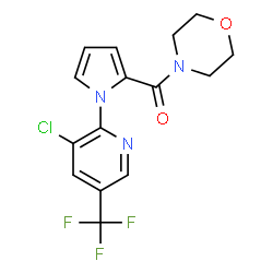 ChemSpider 2D Image | {1-[3-Chloro-5-(trifluoromethyl)-2-pyridinyl]-1H-pyrrol-2-yl}(4-morpholinyl)methanone | C15H13ClF3N3O2