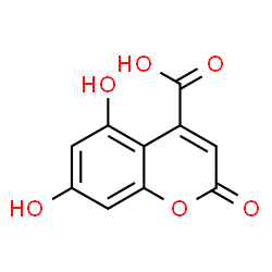 ChemSpider 2D Image | 5,7-Dihydroxy-2-oxo-2H-chromene-4-carboxylic acid | C10H6O6